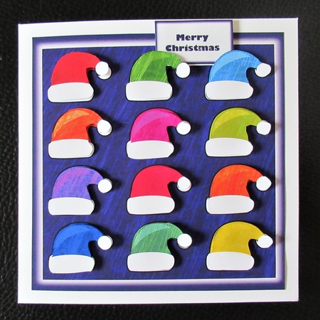 Christmas Pop Art Santa Hats by Davina Rundle