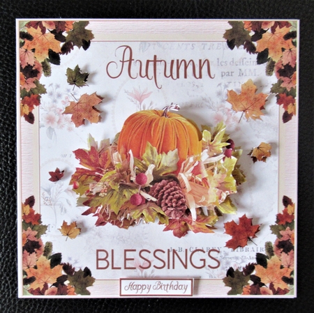Autumn Blessings Decoupage 7x7ins Topper 8 by Davina Rundle