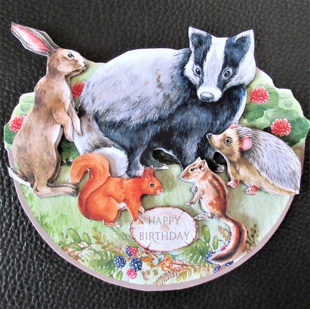 HEDGEROW FRIENDS ROCKER CARD by Davina Rundle