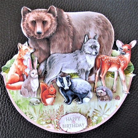 WOODLAND FRIENDS ROCKER CARD by Davina Rundle