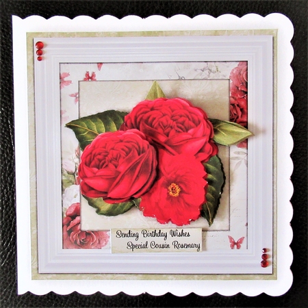 Antique Red Roses Mini Kit by Davina Rundle