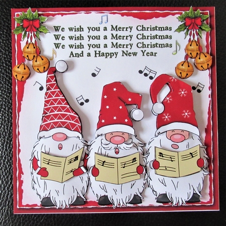 8x8 Christmas gnome choir mini kit by Davina Rundle