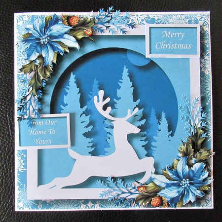 Christmas Faux Papercut Stag 1 by Davina Rundle