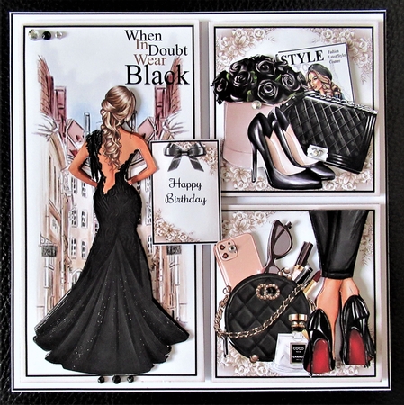 When In Doubt Wear Black 03 Mini Page Kit  by Davina Rundle