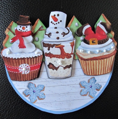TASTY TREATS AT CHRISTMAS rocker card by Davina Rundle