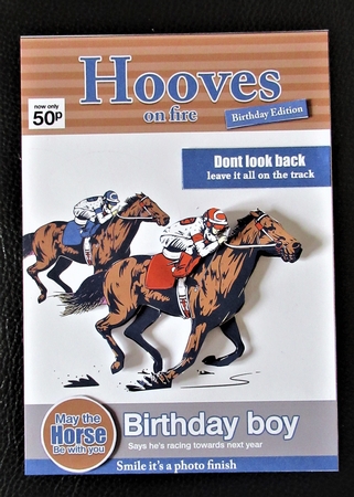 Horse Racing Magazine Birthday Card by Davina Rundle