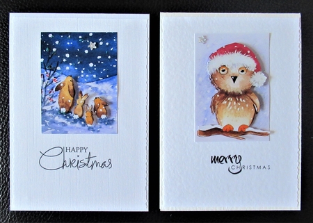 4 More Snowy Toppers. Original art for Designer resources or card toppers by Davina Rundle
