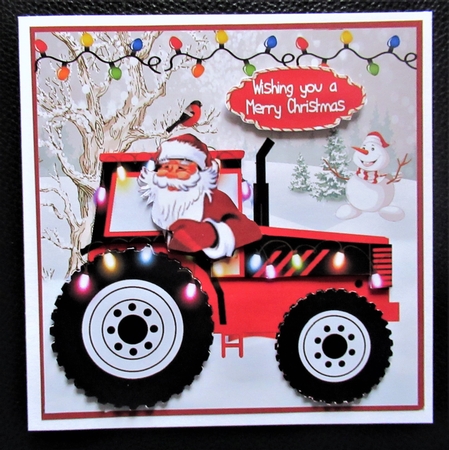 Santas Christmas tractor by Davina Rundle