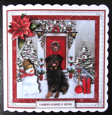 CHRISTMAS DOOR -  ROTTWEILER by Davina Rundle