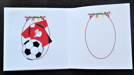 6x6 Christmas football insert by Davina Rundle