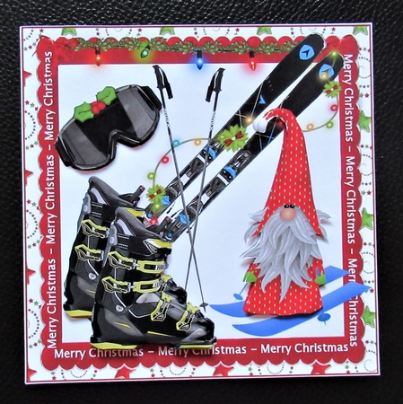 6x6 Christmas skiing  by Davina Rundle