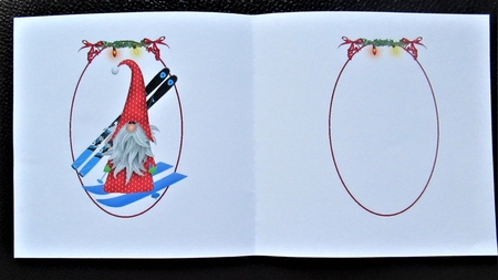 6x6 Christmas skiing insert by Davina Rundle