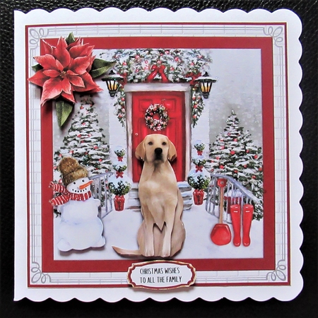 CHRISTMAS DOOR DOGS - LABRADOR by Davina Rundle