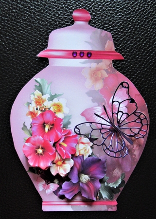Colourful Flowers - Porcelain Pot Card Mini Kit by Davina Rundle