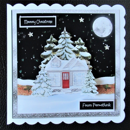 House in the moon light 7x7 by Davina Rundle