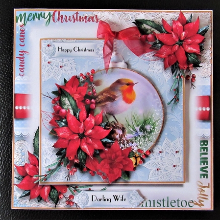 Robin Bauble Poinsettia flora by Davina Rundle