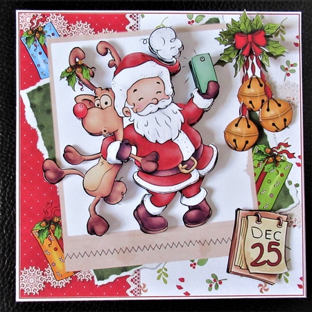 8x8 Santa and Rudolf selfie mini kit by Davina Rundle