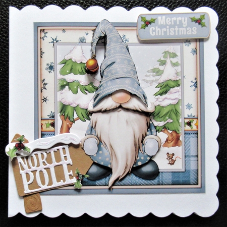 Alfred the Christmas Gnome 4 Sheet Mini Kit Blue by Davina Rundle