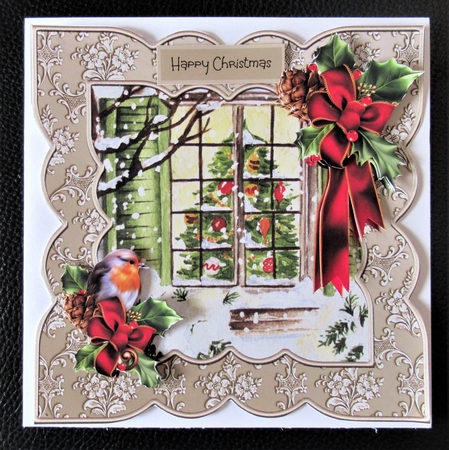 Christmas tree in the window 7x7  by Davina Rundle