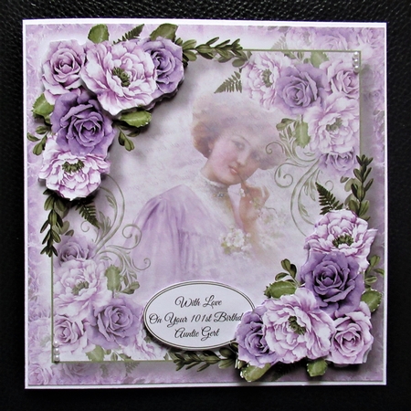 Romantic Vintage Roses - Lovely In Lilac by Davina Rundle