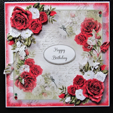 Romantic Vintage Roses - Ravishing Red by Davina Rundle