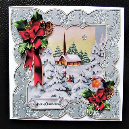 Going to church 7x7 shaped card by Davina Rundle