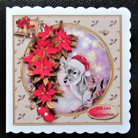 Christmas Deer - Decoupage Card Mini Kit by Davina Rundle