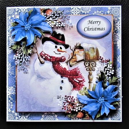 Vintage Watercolour Winter - Snowman & Letter Box by Davina Rundle
