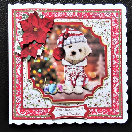 Sweet Christmas Dog 2 - 8x8 Mini Kit by Davina Rundle