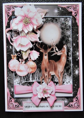 A5 Winter Scene Stag And Deer  by Davina Rundle