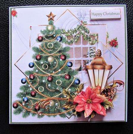 Christmas tree lights 6x6 by Davina Rundle