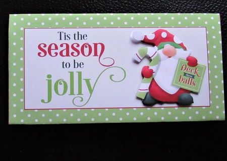 Jolly Gnome 3 Cash Gift Envelope by Davina Rundle