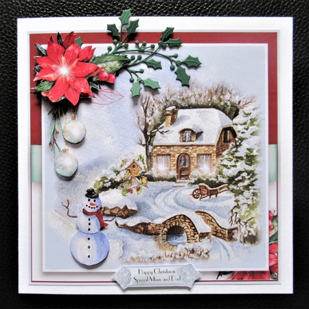 Snow Scene Snowman by Davina Rundle