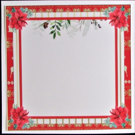Christmas Poinsettia Blank Insert  by Davina Rundle