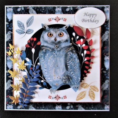 Gorgeous Woodlands Folk Art - Owl by Davina Rundle