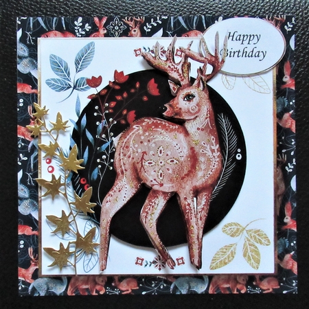Gorgeous Woodlands Folk Art - Stag by Davina Rundle