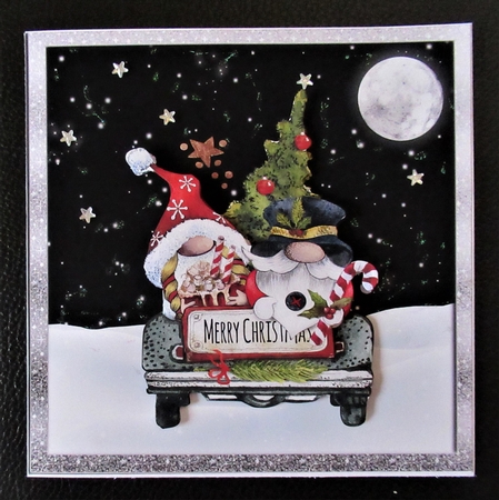 Gnomes Christmas cheer 7x7 by Davina Rundle