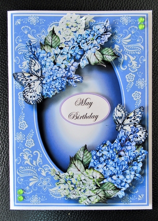 Gorgeous Lilac In Blue & Beautiful Frame by Davina Rundle