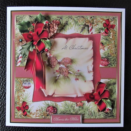 Holly and cones 6x6 by Davina Rundle