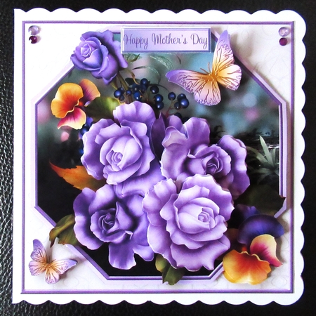 Rose Cluster - Decoupage Card Mini Kit by Davina Rundle