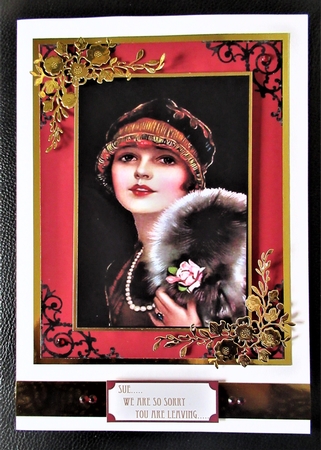 A4 Beautiful Lady -art-deco by Davina Rundle