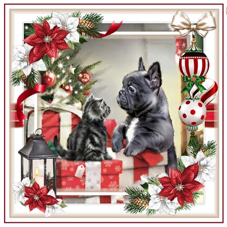 Christmas Puppy And Kitten 03 Mini Page Kit by Davina Rundle