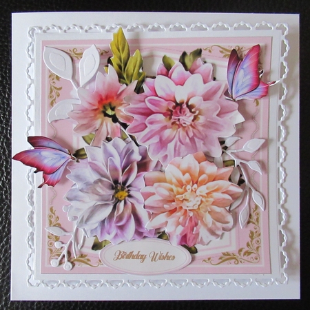 8X8 Mini Kit Beautiful Summer Dahlias by Davina Rundle