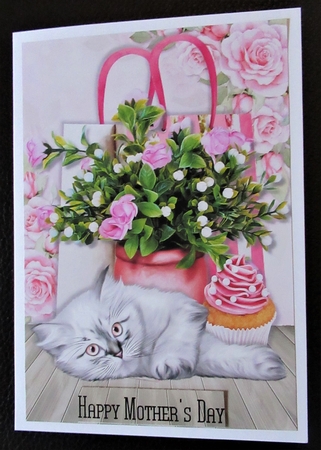 A5 Roses & Kitten Mini Kit by Davina Rundle