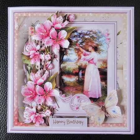 Picking blossom from the tree 7x7 by Davina Rundle