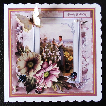 tending the flowers 7x7 by Davina Rundle
