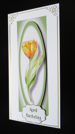 Simple Yellow Tulip Lge DL by Davina Rundle