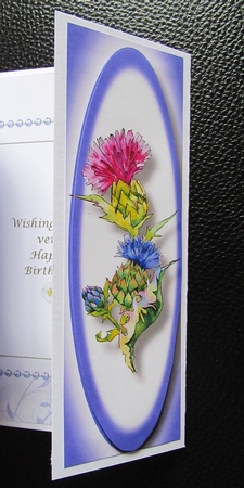 Simple Thistle Flowers Lge DL by Davina Rundle