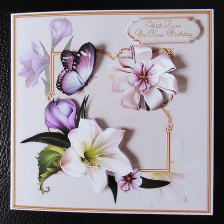 Lily Delight - Square Card Front with Step-by-Step by Davina Rundle
