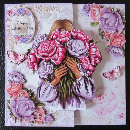 Peonies 03 Shaped Mini Page Kit by Davina Rundle